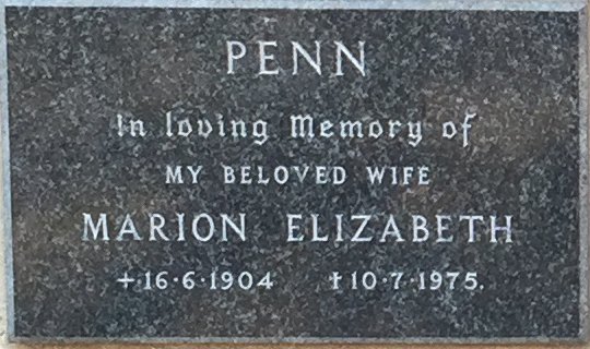 PENN Marion Elizabeth 1904-1975
