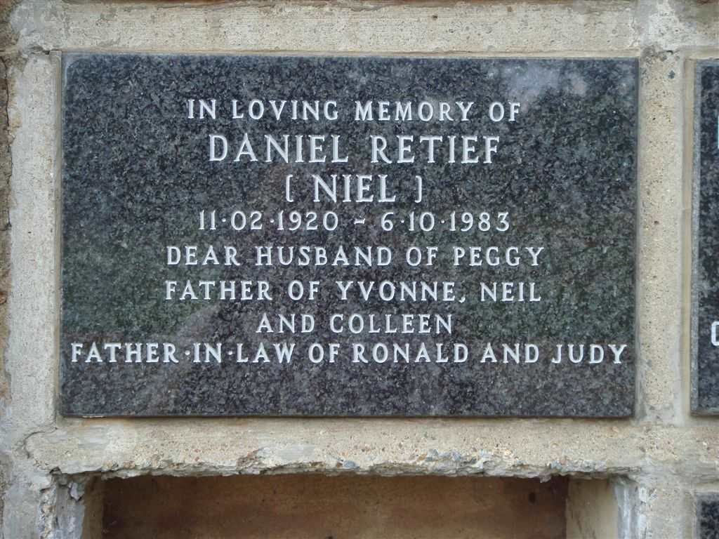 RETIEF Daniel 1920-1983