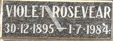 ROSEVEAR Violet 1895-1984