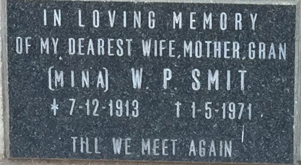 SMIT W.P. 1913-1971
