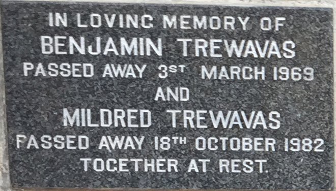 TREWAVAS Benjamin -1969 &amp; Mildred -1982