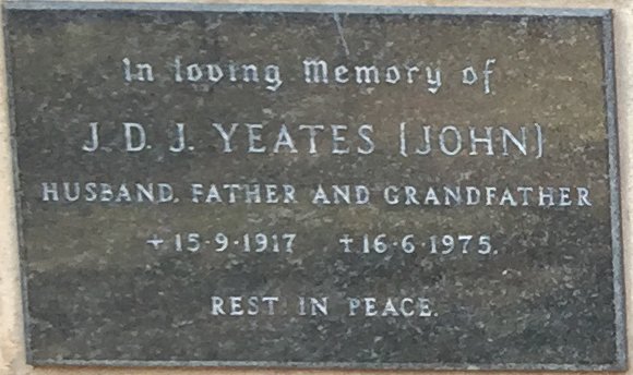 YEATES J.D.J. 1917-1975