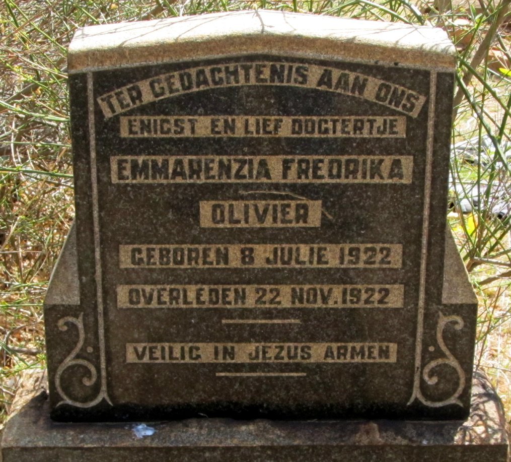 OLIVIER Emmarenzia Fredrika 1922-1922