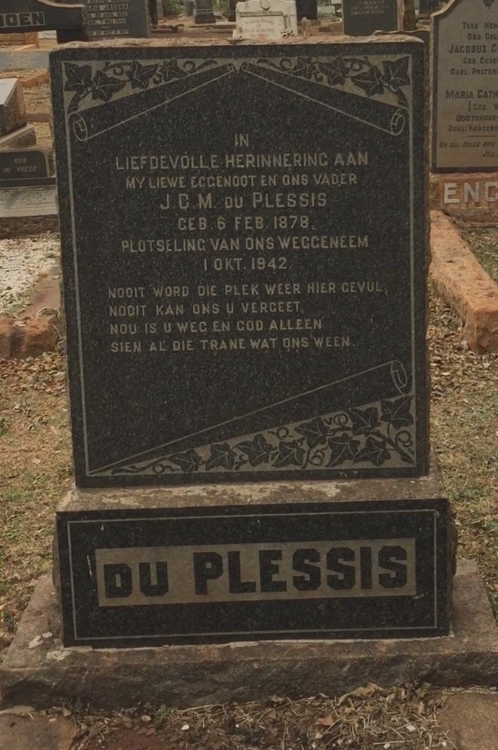 PLESSIS J.C.M., du 1878-1942