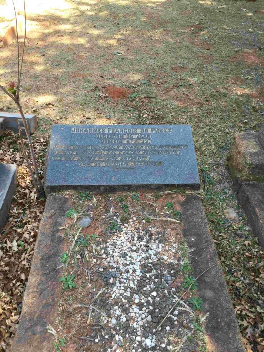 PREEZ Johannes Francois, du -1933