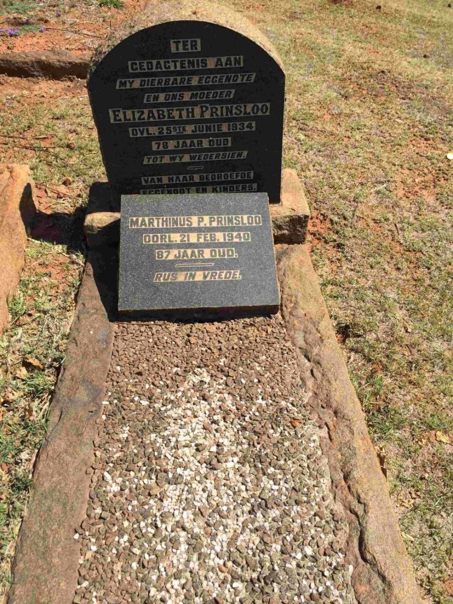 PRINSLOO Marthinus P. -1940 &amp; Elizabeth -1934