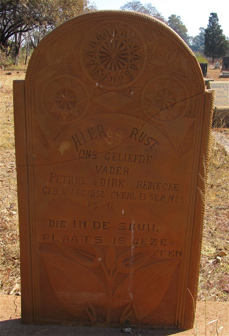 REINECKE Petrus Dirk 1852-1925