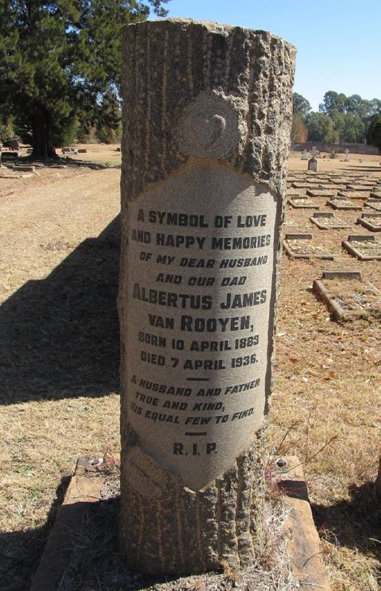 ROOYEN Albertus James, van 1883-1936