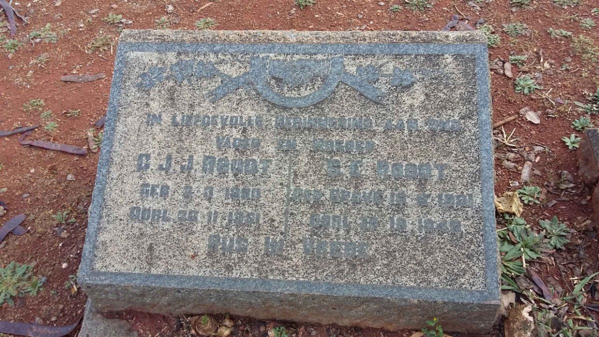 ROODT C.J.J. 1880-19?1 &amp; G.E. GROVE 18?1 -1942