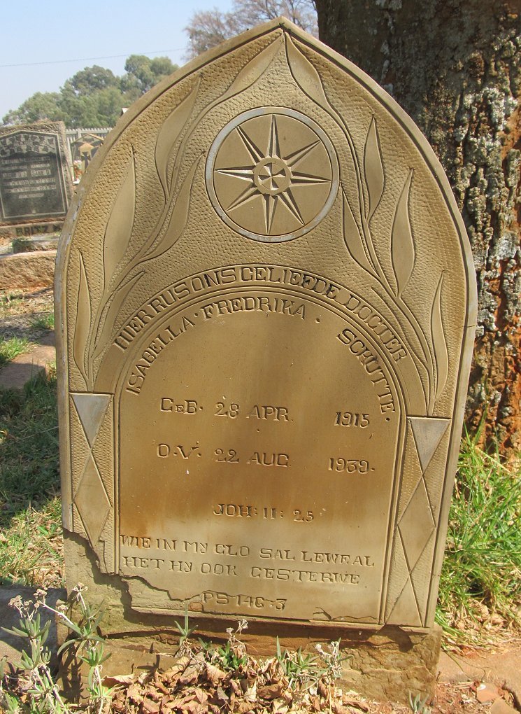 SCHUTTE Isabella Fredrika 1915-1939