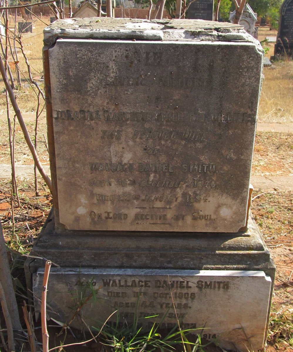 SMITH Wallace Daniel -1908 &amp; Johanna Magreta Muller DE VILLIERS 1870-1894 :: SMITH Harold Charlton -1914