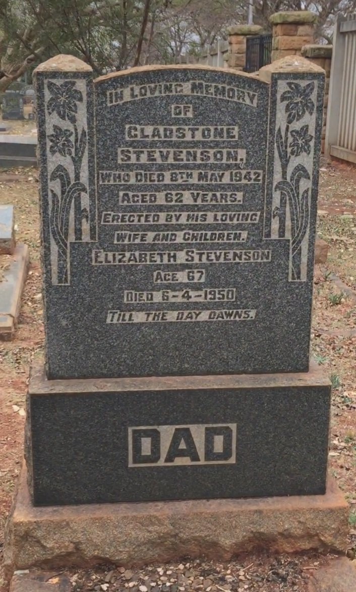 STEVENSON Gladstone -1942 &amp; Elizabeth -1950