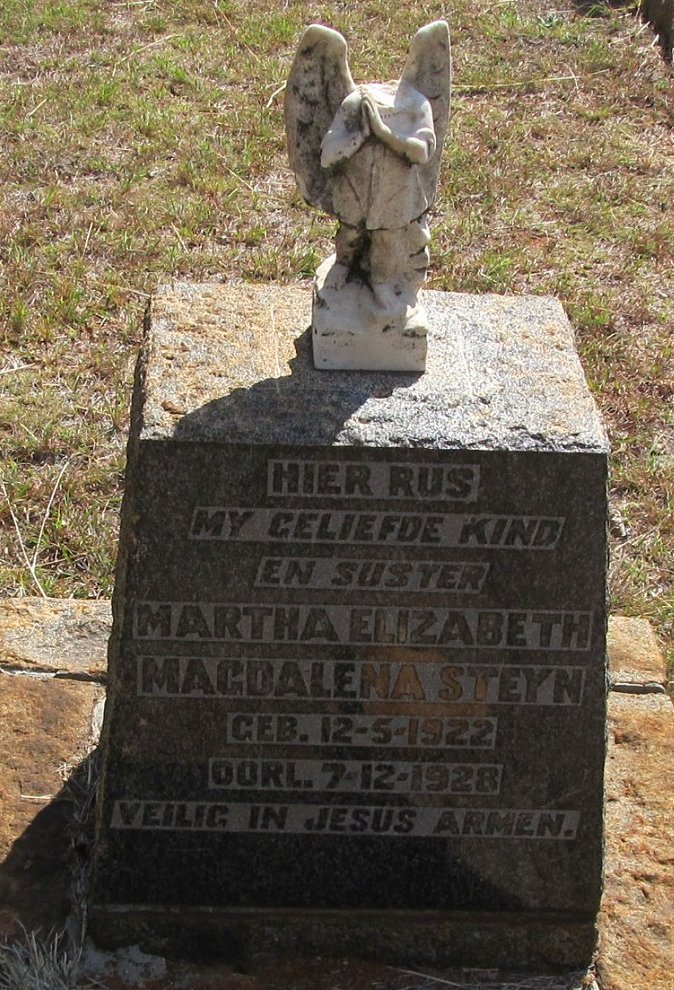 STEYN Martha Elizabeth Magdalena 1922-1928