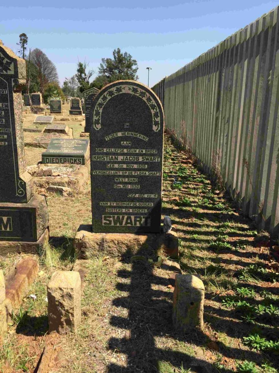 SWART Kristian Jacob 1908-1930