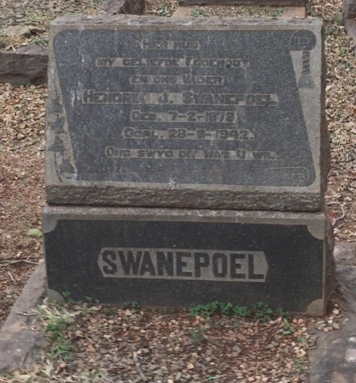 SWANEPOEL Hendrik J. 1879-1942