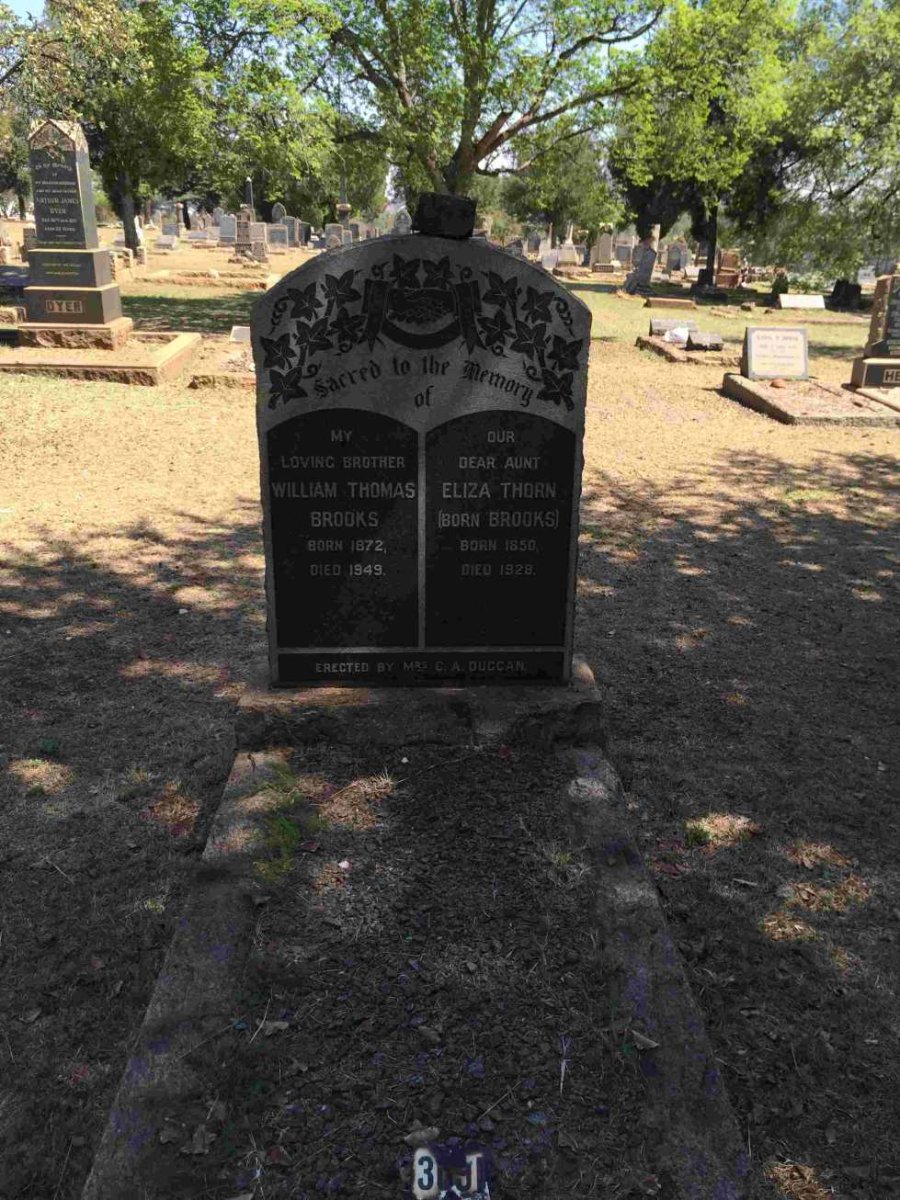 THORN Eliza nee BROOKS 1850-1928 :: BROOKS William Thomas 1872-1949