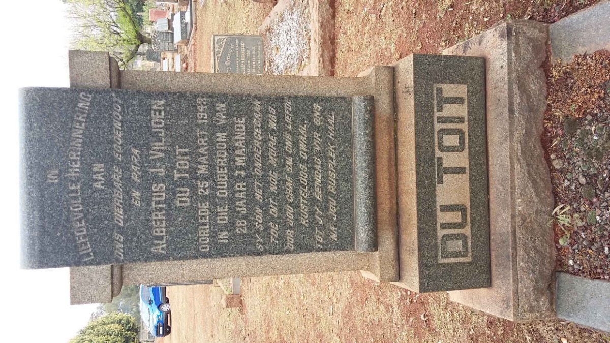TOIT Albertus J. Viljoen, du -1943