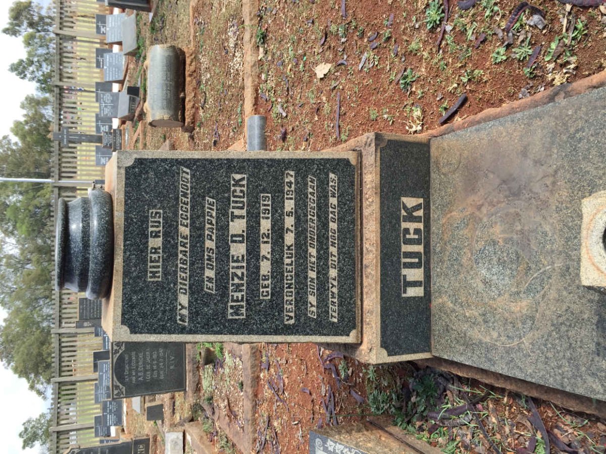TUCK Menzie D. 1919-1947