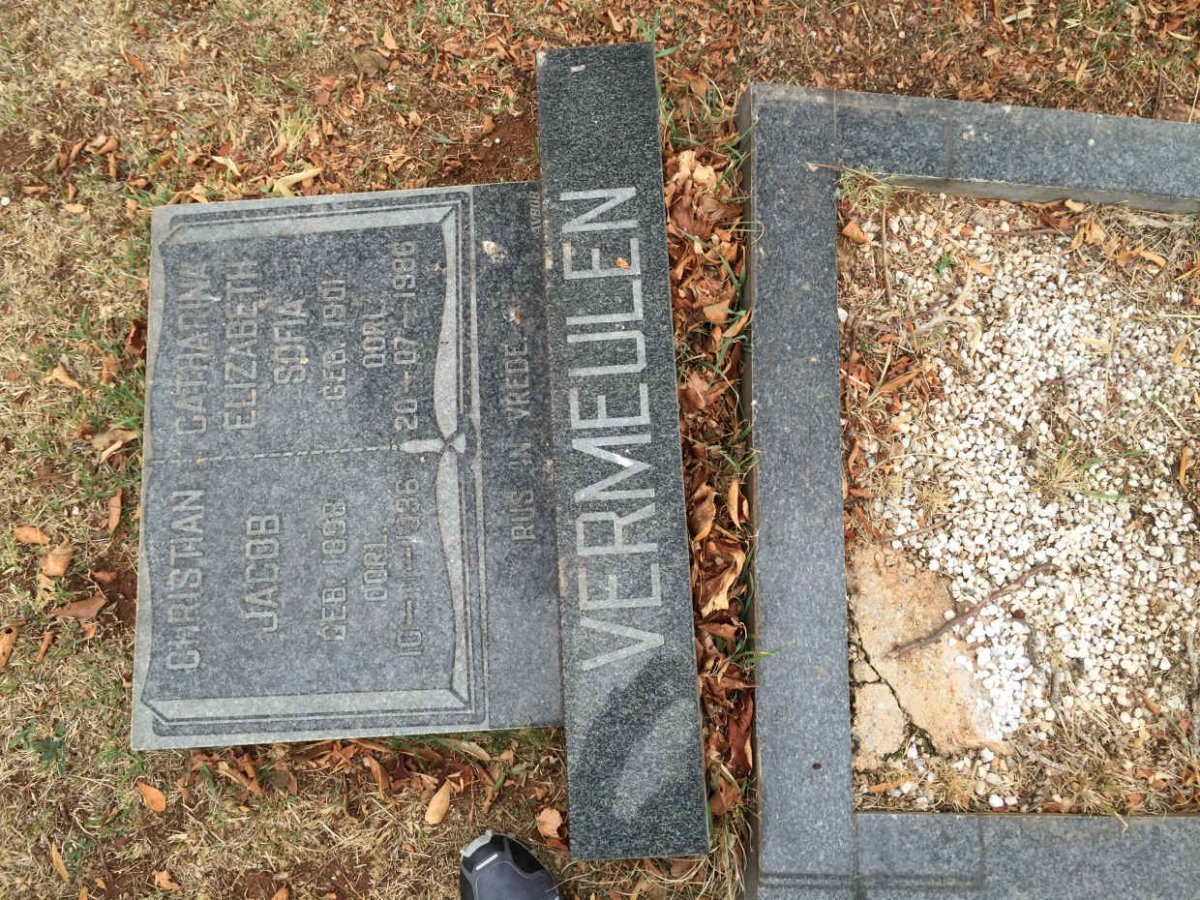 VERMEULEN Christian Jacob 1898-1936 &amp; Catharina Elizabeth Sophia 1901-1986