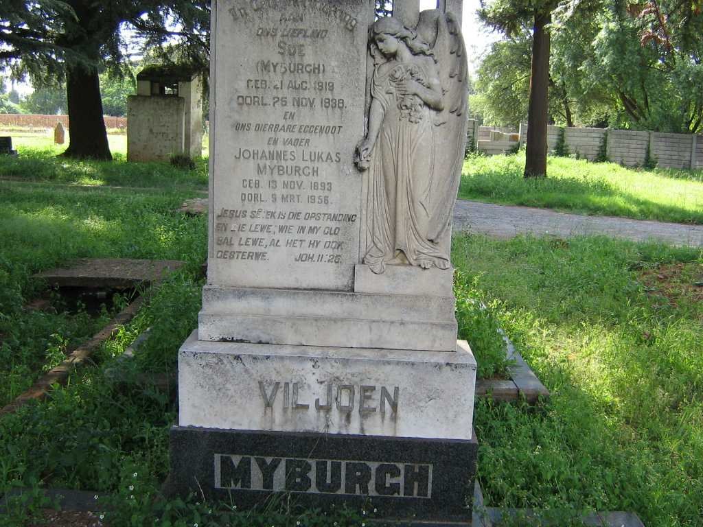VILJOEN Johannes Lukas Myburgh 1893-1956 :: VILJOEN Sue nee MYBURGH 1919-1938