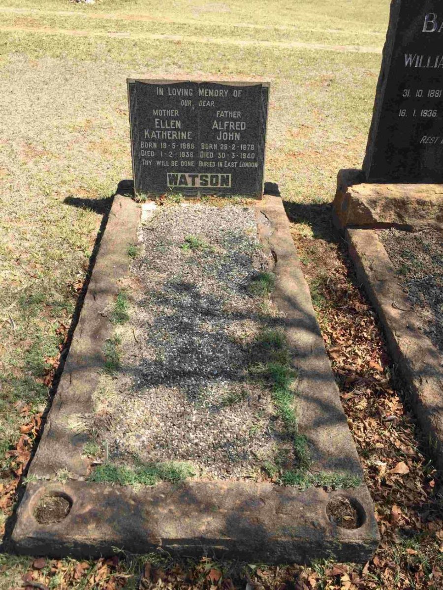 WATSON Alfred John 1878-1940 &amp; Ellen Katherine 1888-1936