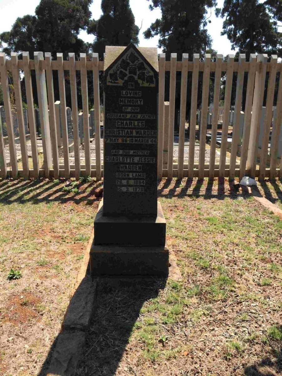 WARDEN Charles Christian 1886-1944 &amp; Charlotte Jessie LAMB 1884-1976