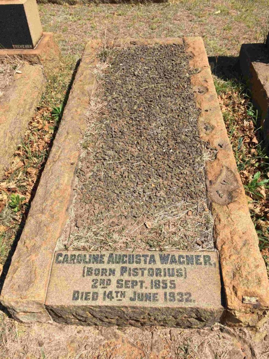 WAGNER Caroline Augusta nee PISTORIUS 1855-1932