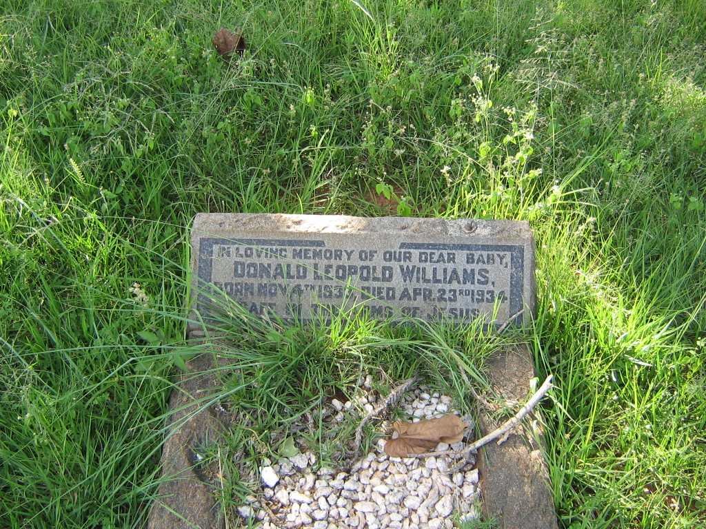 WILLIAMS Donald Leopold 1933-1934