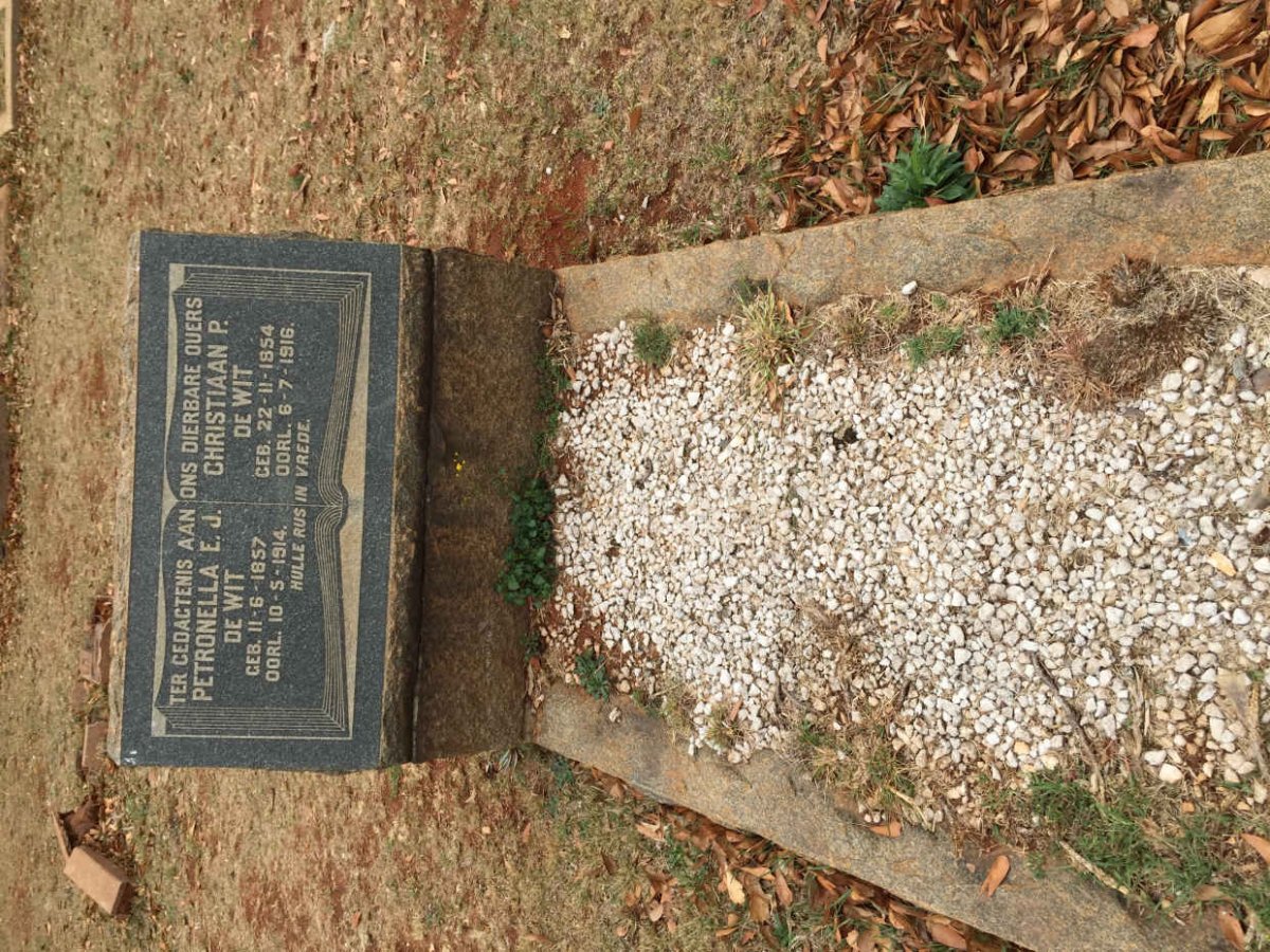 WIT Christiaan P., de 1854-1916 &amp; Petronella E.J. 1857-1914