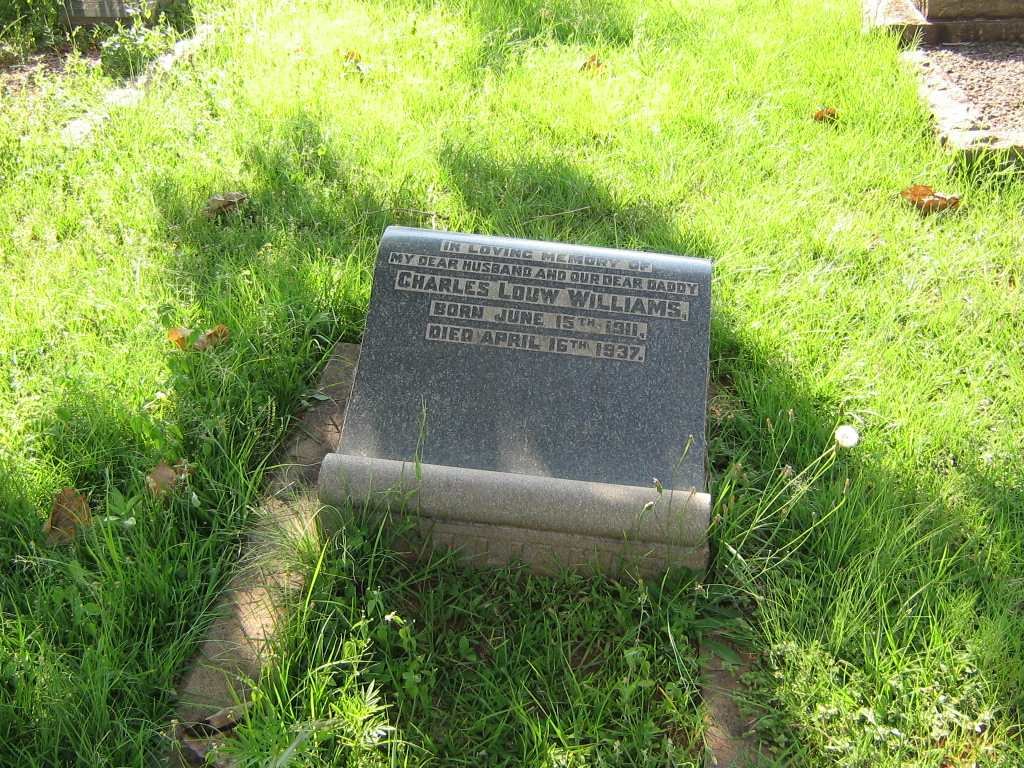 WILLIAMS Charles Louw 1911-1937