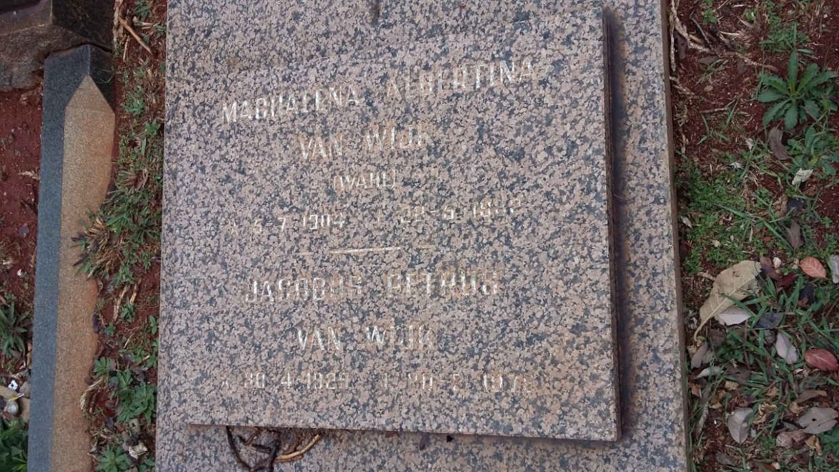 WIJK Magdalena Albertina, van nee WAHL 1904-1982 :: VAN WIJK Jacobus Petrus 1929-197?