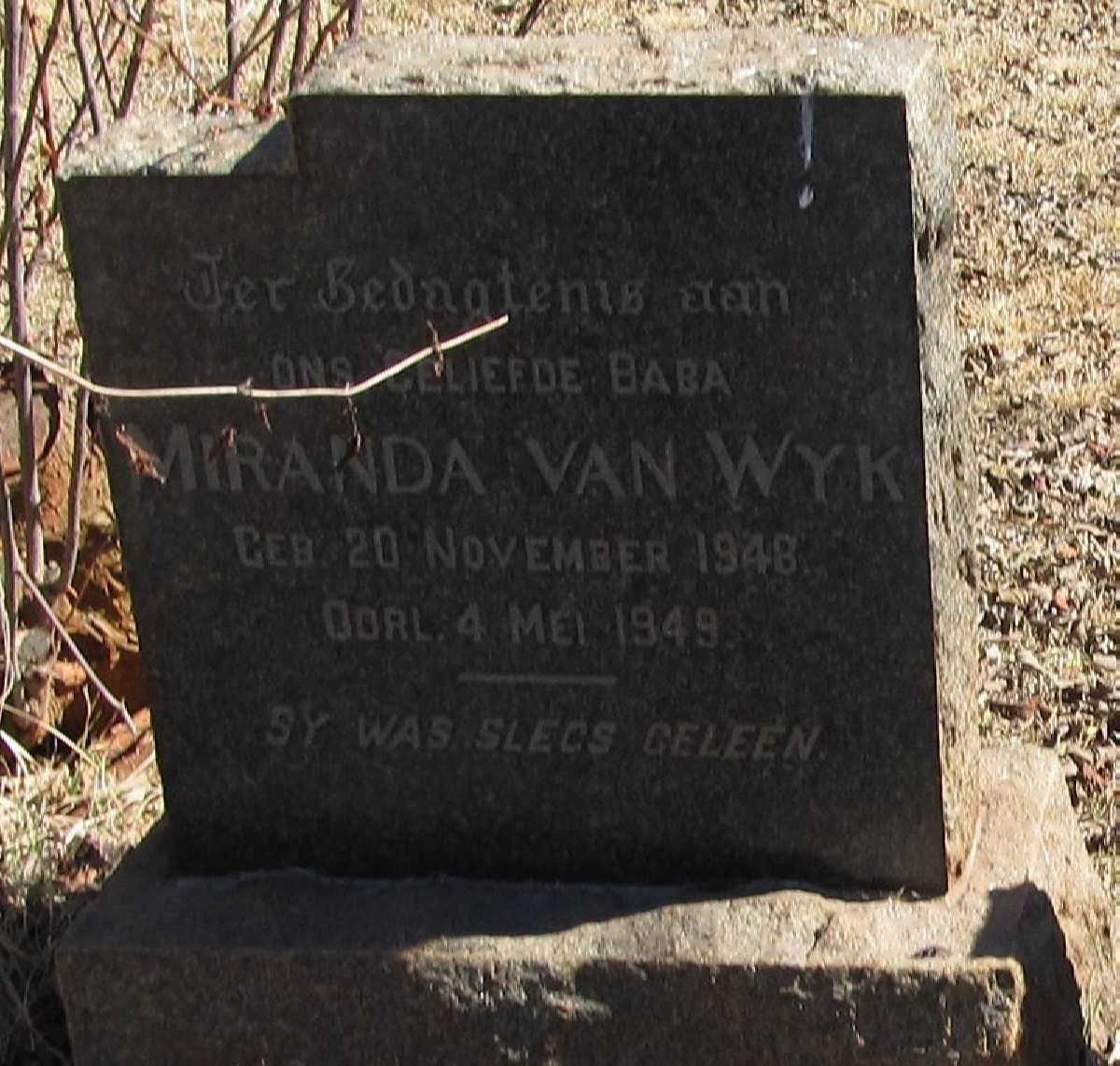 WYK Miranda, van 1948-1949