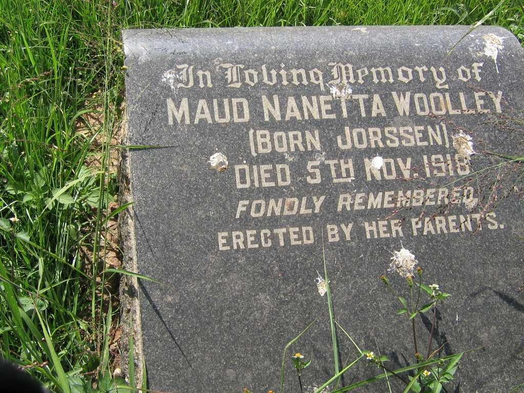WOOLLEY Maud Nanetta nee JORSSEN -1918