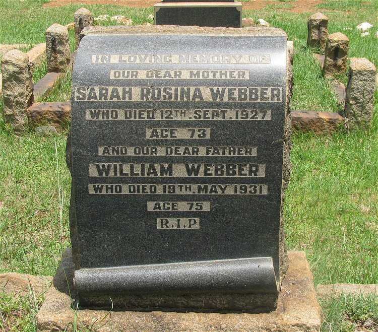 WEBBER William -1931 &amp; Sarah Rosina -1927