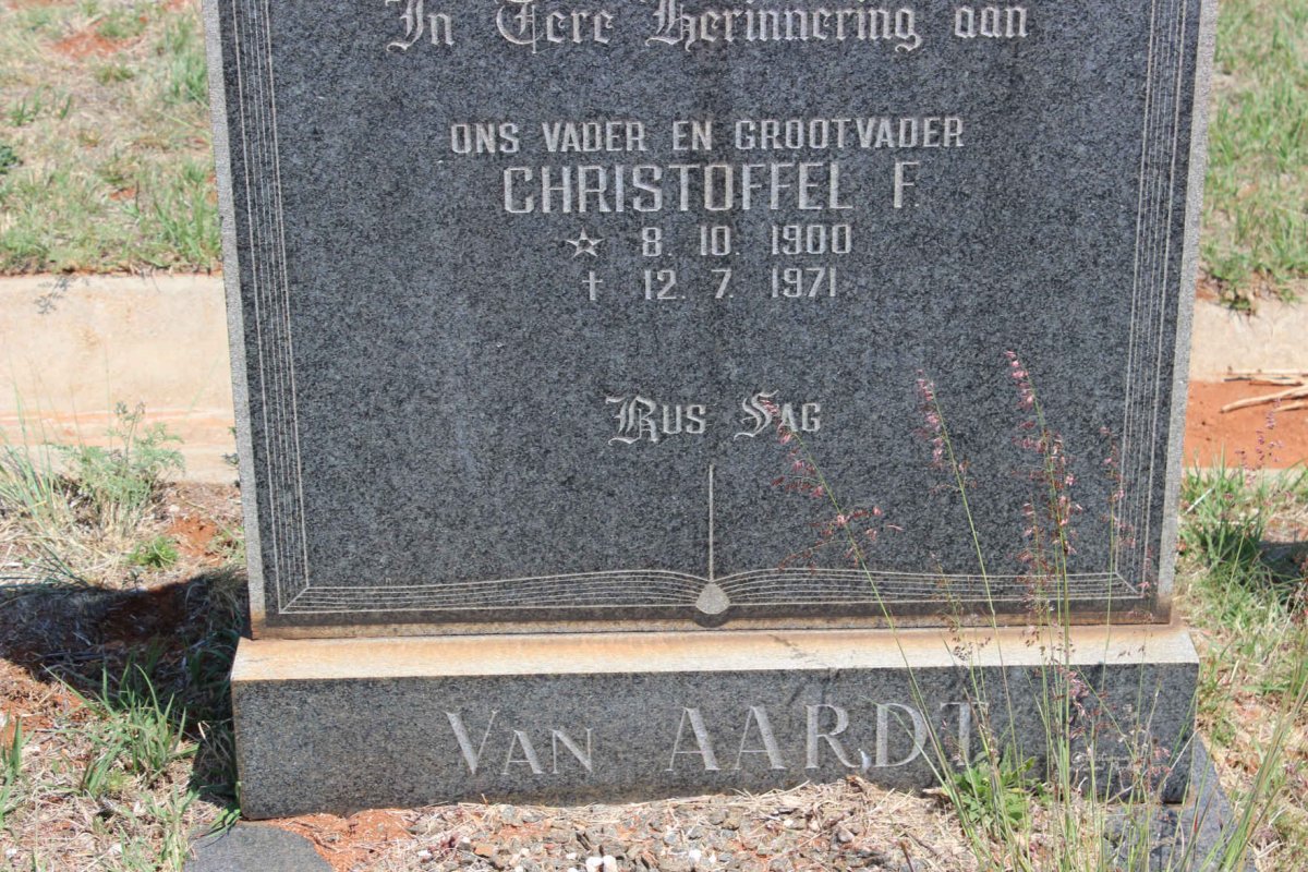 AARDT Christoffel F., van 1900-1971