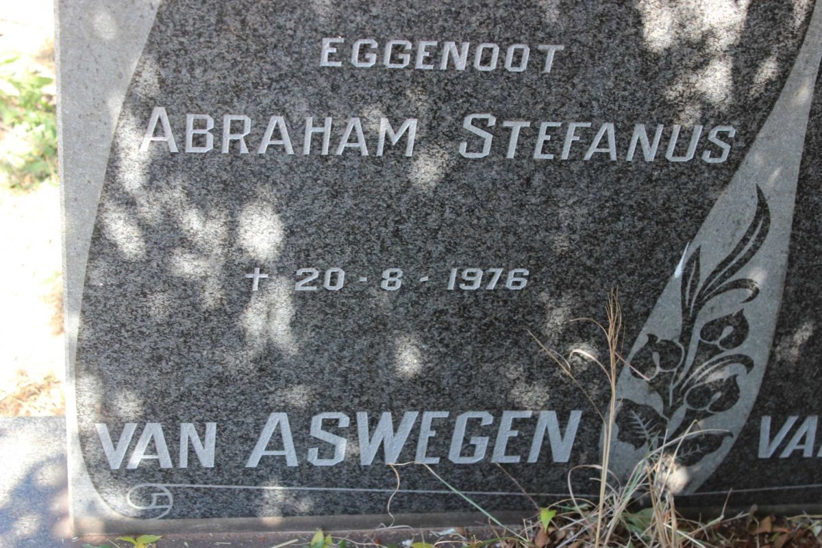 ASWEGEN Abraham Stefanus, van -1976 & Margaretha J.M. -1990  _1