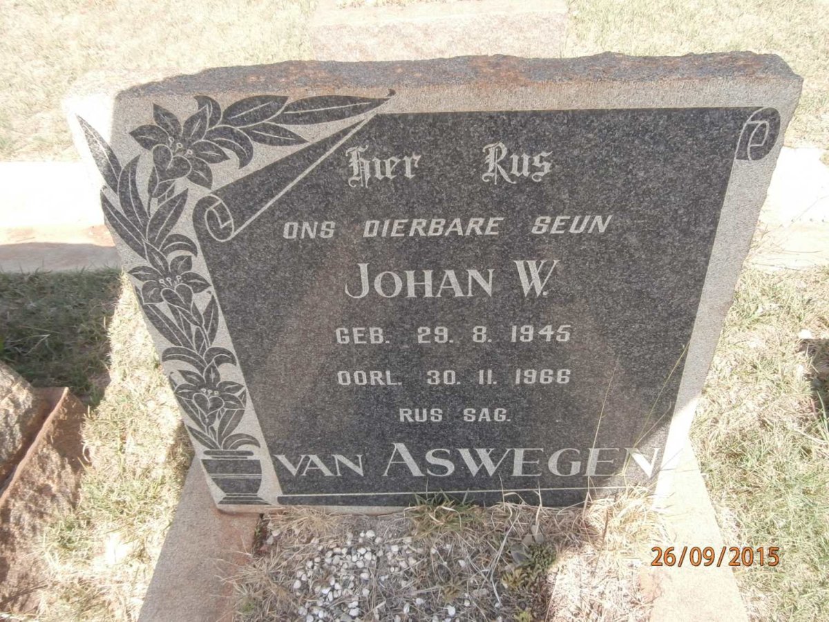 ASWEGEN Johan W., van 1945-1966