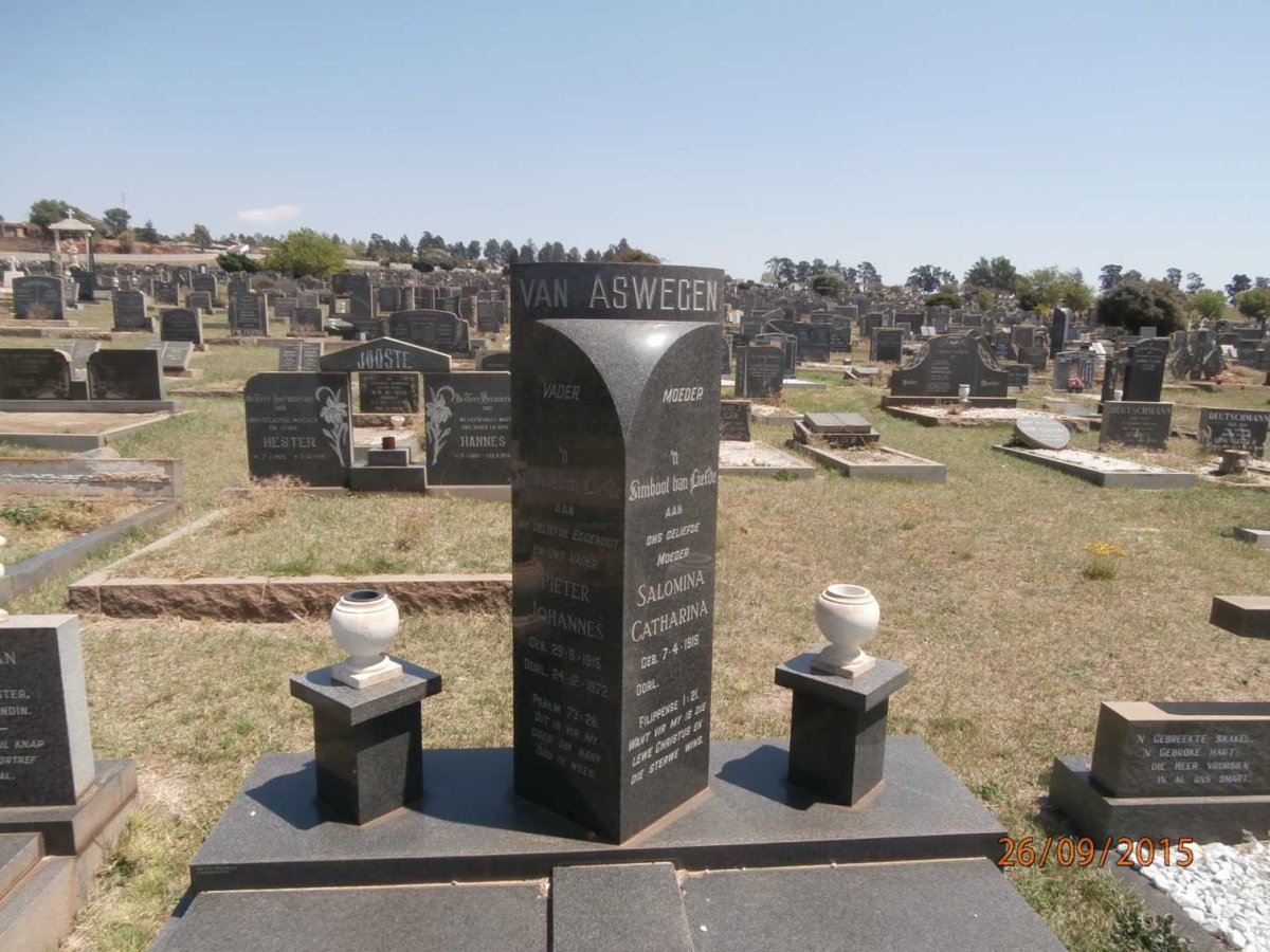 ASWEGEN Pieter Johannes, van 1915-1972 &amp; Salomina Catharina 1919-