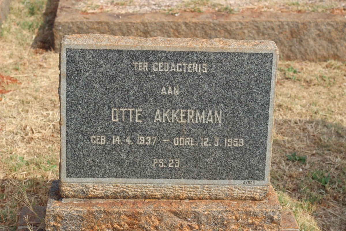 AKKERMAN Otte 1937-1959