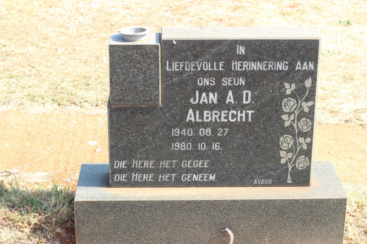ALBRECHT Jan A.D. 1940-1980