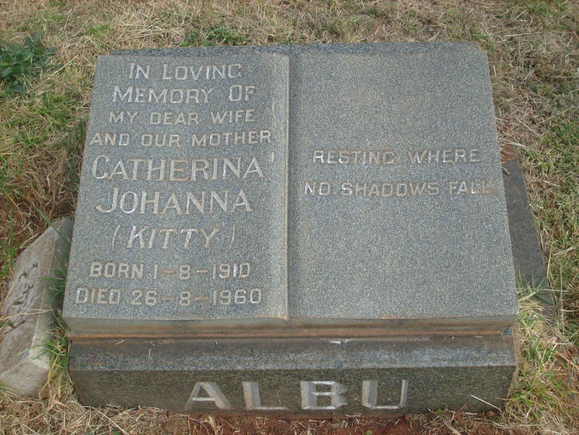 ALBU Catherina Johanna 1910-1960
