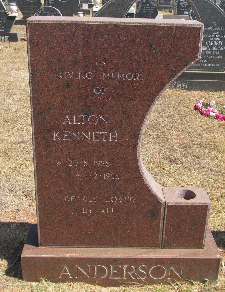 ANDERSON Alton Kenneth 1958-1986