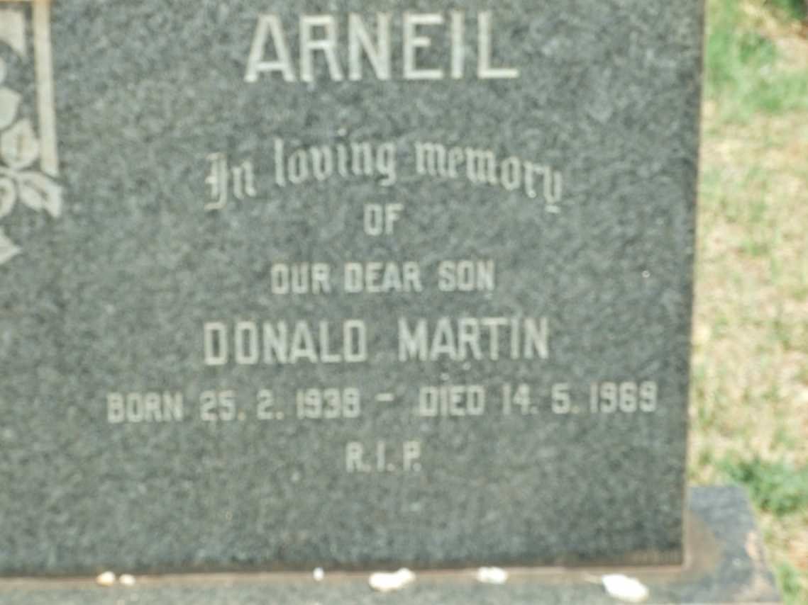 ARNEIL Donald Martin 1938-1969