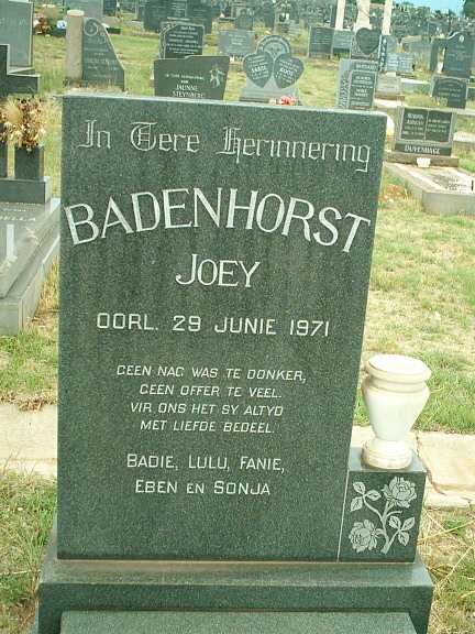 BADENHORST Joey -1971