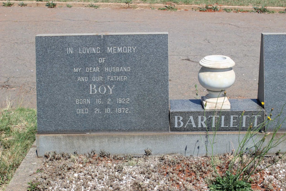 BARTLETT Boy 1922-1972