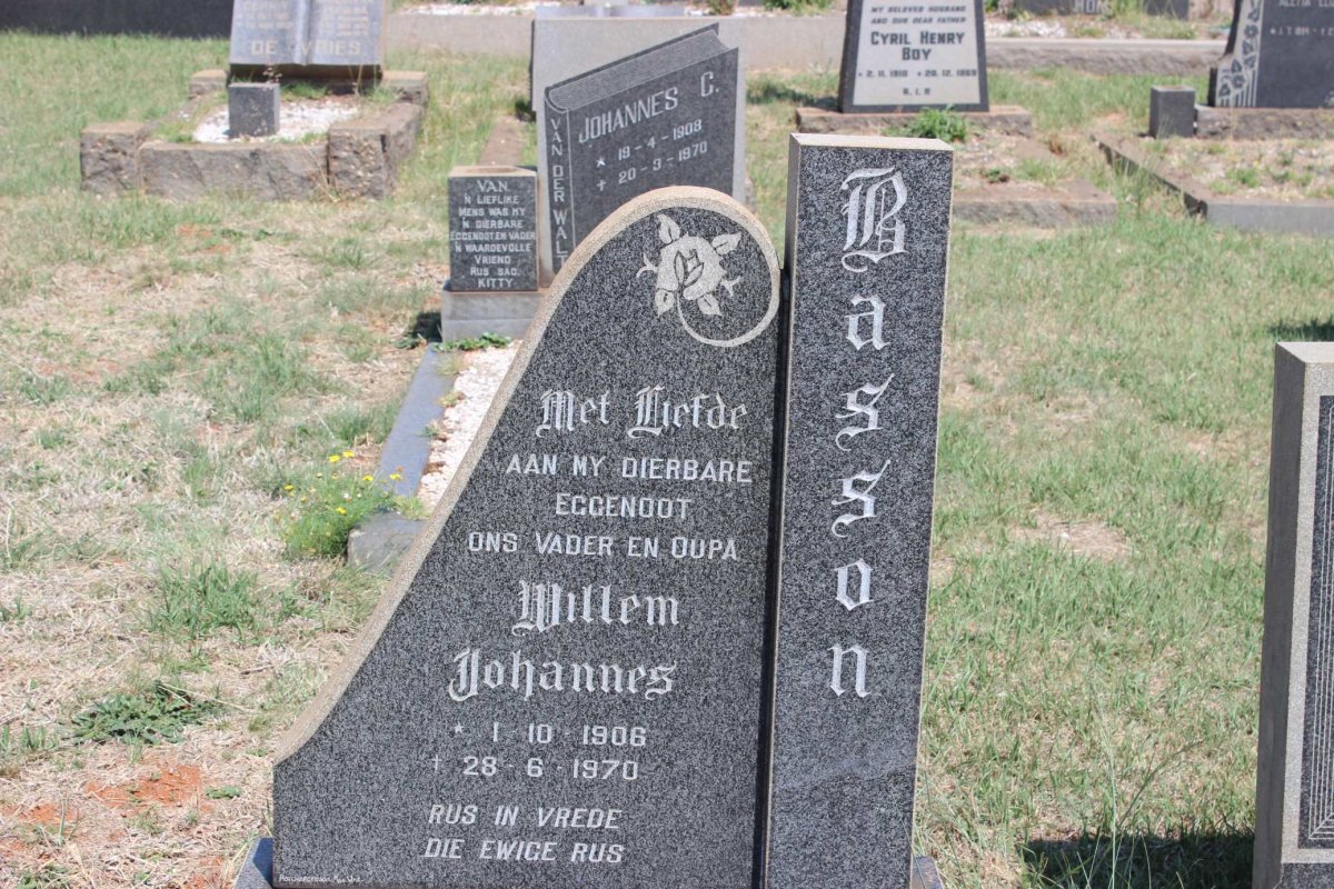 BASSON Willem Johannes 1906-1970