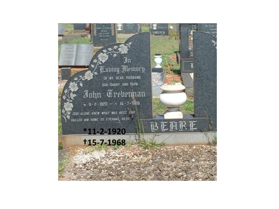 BEARE John Trevennan 1920-1968