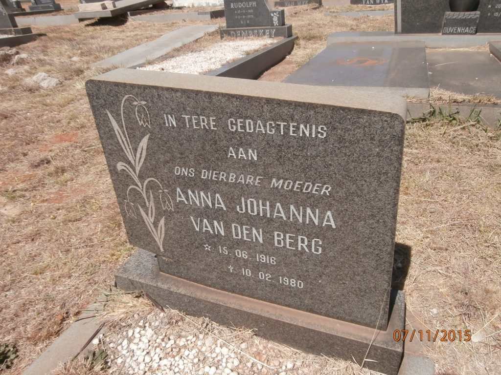 BERG Anna Johanna, van den 1916-1980