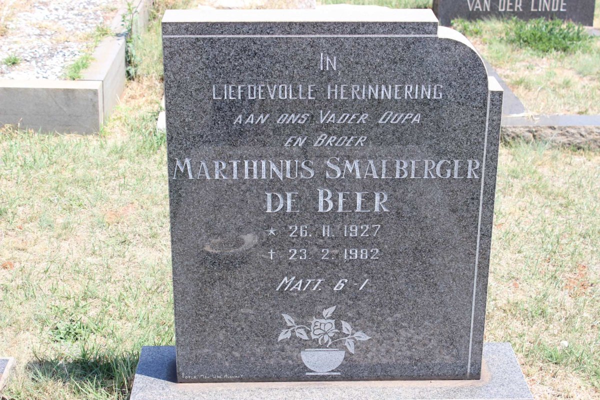 BEER Marthinus Smalberger, de 1927-1982