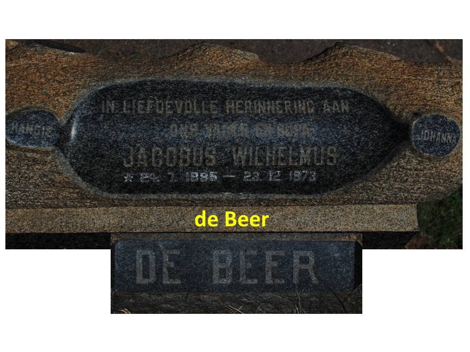 BEER Jacobus Wilhelmus, de 1885-1973